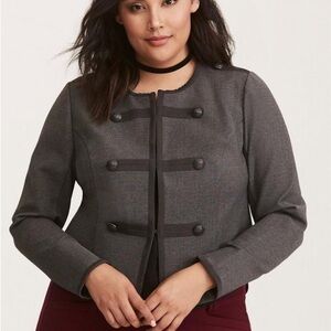 Women's Gray Military Style Jacket